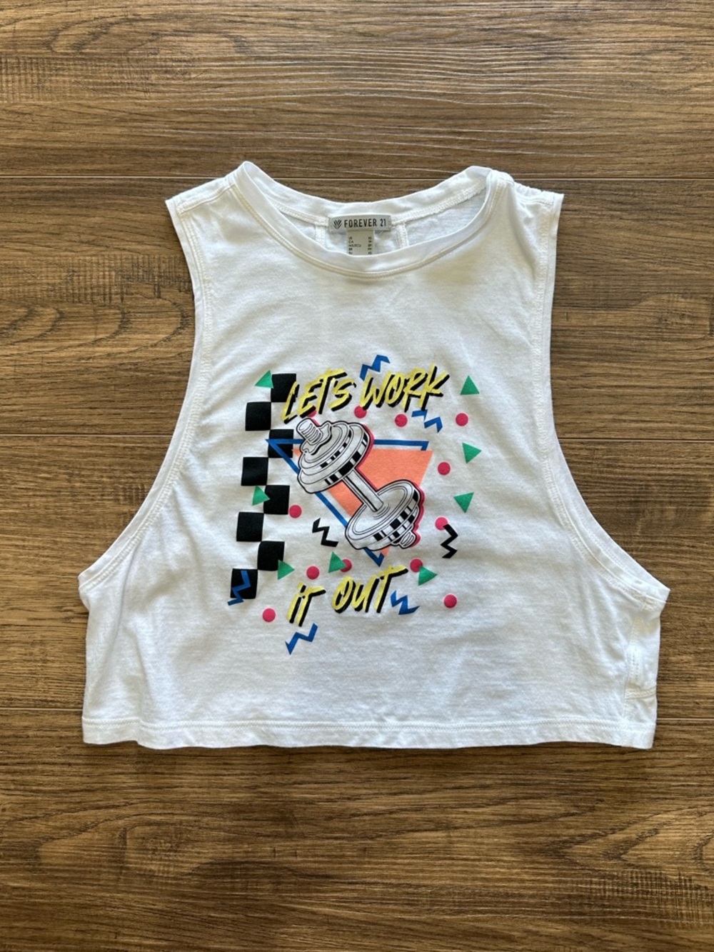 forever 21 | let’s work it out cropped tank top